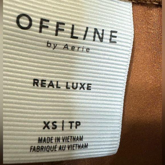 OFFLINE By AERIE | Real Luxe Faux Leather Wide Leg Pant With Pockets Size XS|TP - Picture 5 of 14